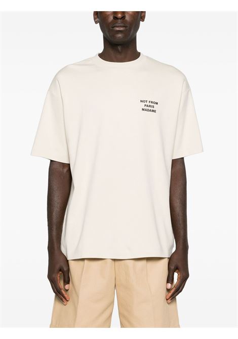 T-shirt le t-shirt slogan in beige Drole de monsieur - uomo DROLE DE MONSIEUR | PERMTS203CO002MT